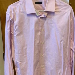 Salmon color long sleeve button up shirt